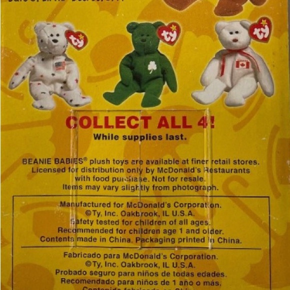 Vintage NEW Ty Beanie Babies Collector’s 1997 Britannia the Bear with errors! - Picture 3 of 4